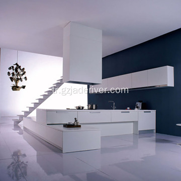 Sade ve Modern L Şeklinde Kuvars Taş Kitchentop